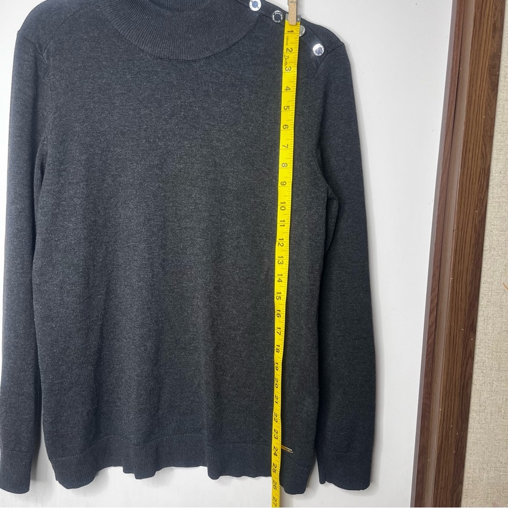 Calvin Klein Charcoal Knit With Button Accent - image 7